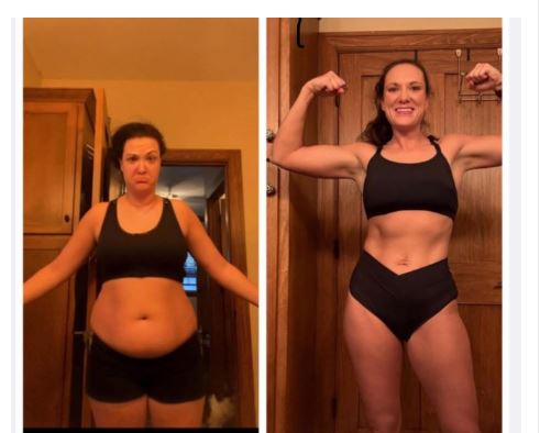 1 year body transformation at A1 Health and Fitness in West Bend, Wi