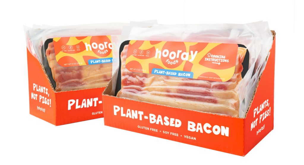 Hooray Foods’ Plant-Based Bacon Now Available on Hungryroot and Purple Carrot