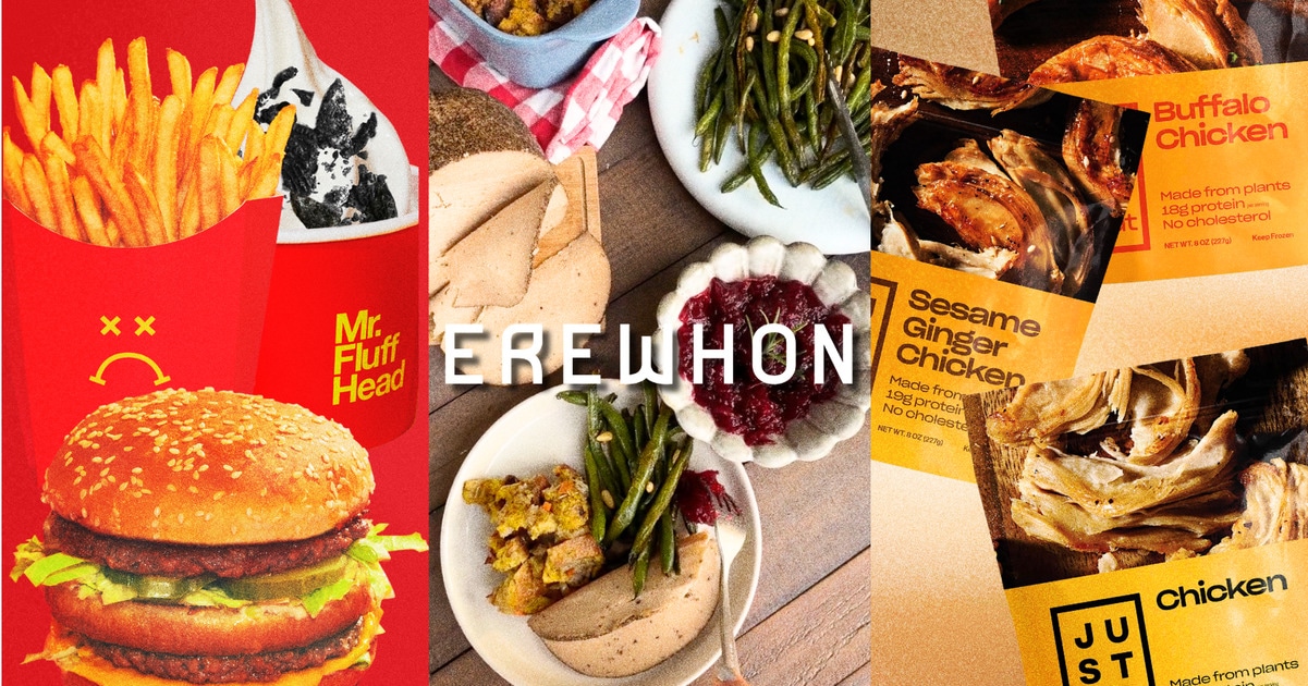 This Week’s Food News: Full-Size Mycelium Holiday Roasts Hit Erewhon, The Vegan McDonald’s Opens in a New City, and Eat Just’s New Chicken Launches Nationwide